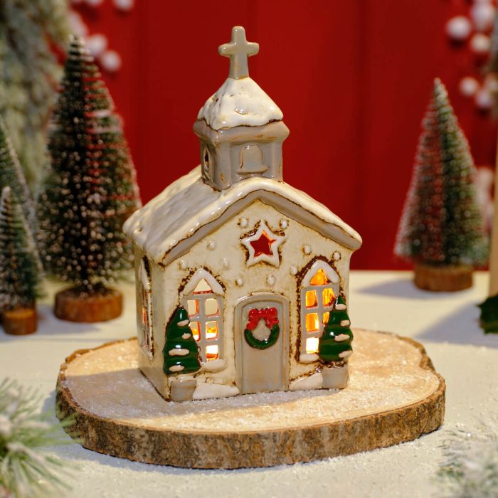 Christmas Church Tea Light Holder
