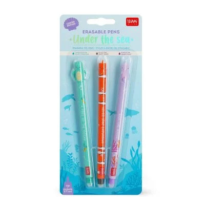 Legami - UNDER THE SEA SET OF 3 ERASABLE PENS