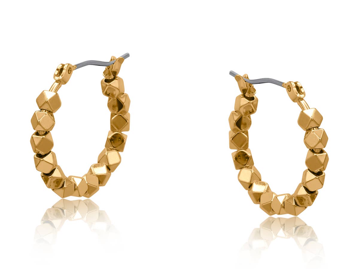 ANNABEL PETITE BRASS EARRINGS: SILVER