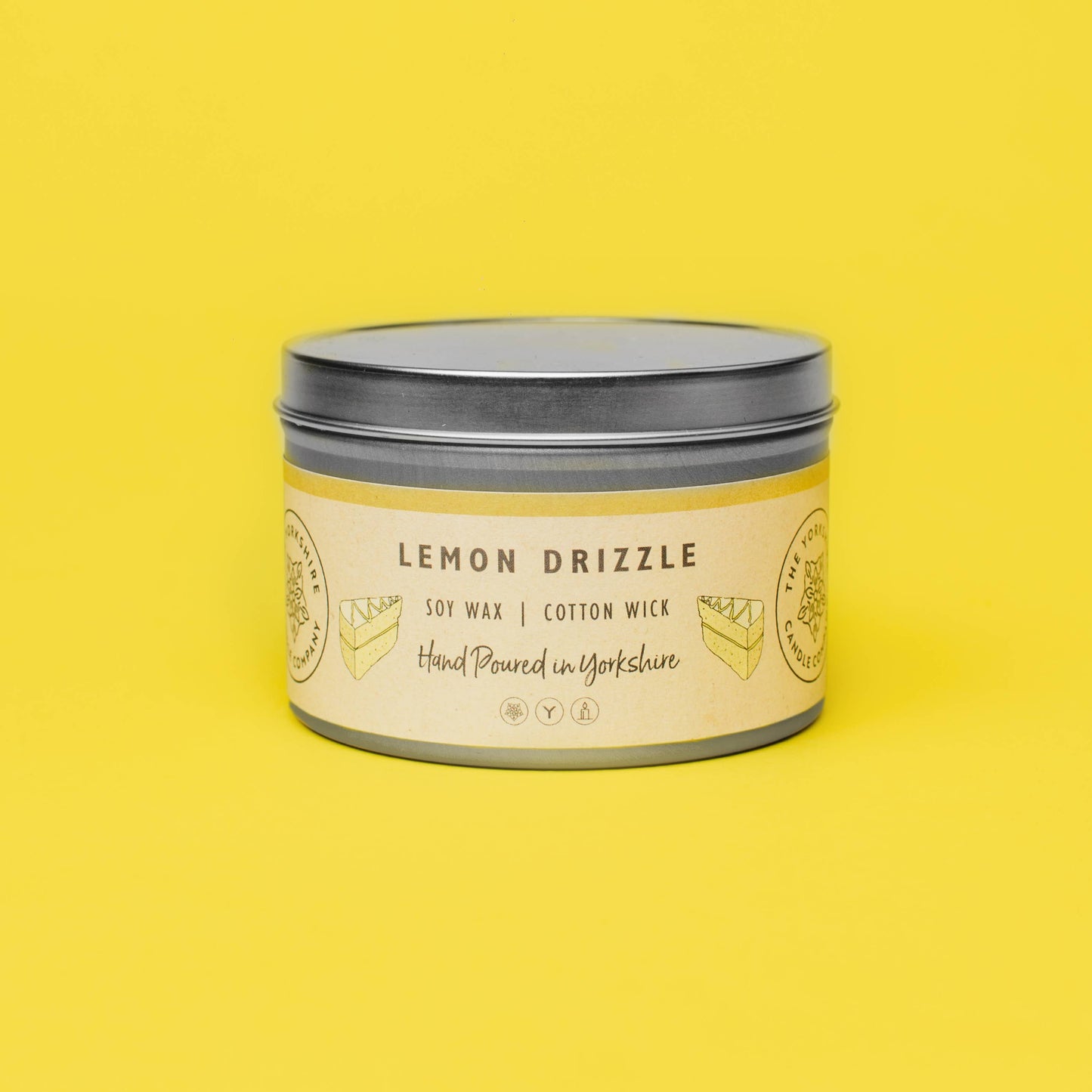 Lemon Drizzle Large Tin | Scented Candle | Soy Wax