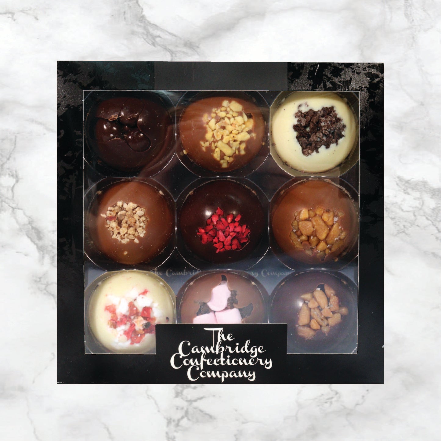 9 ASSORTED CHOCOLATE DOMES BOX BLACK