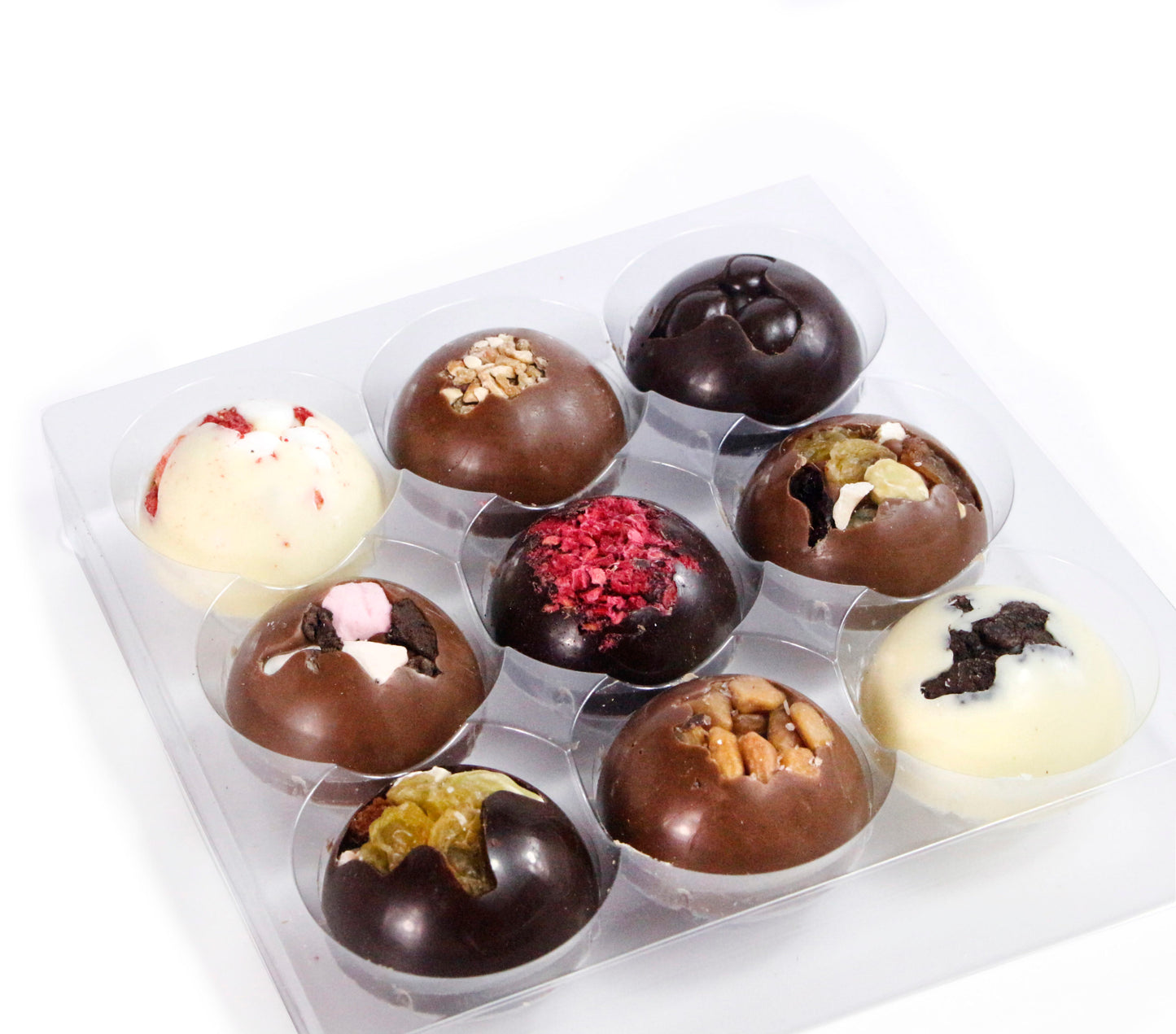 9 ASSORTED CHOCOLATE DOMES BOX BLACK