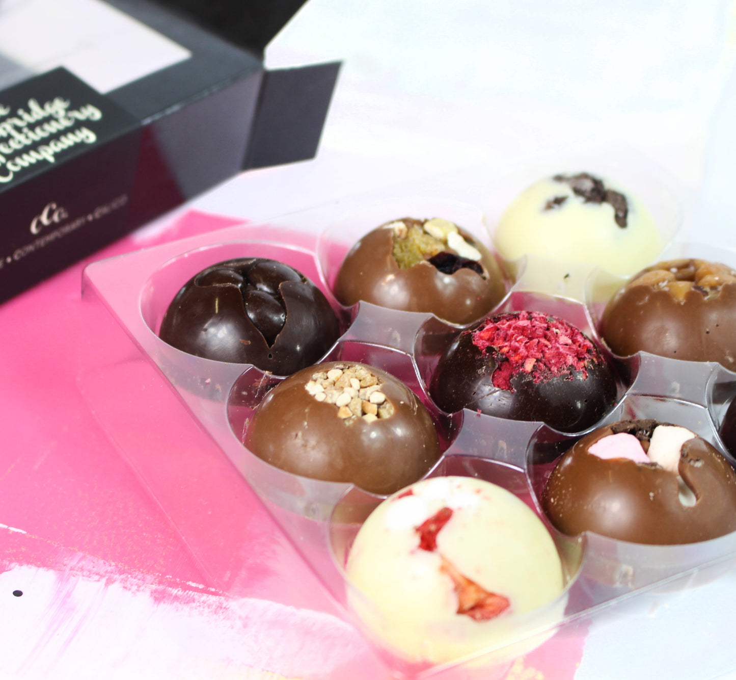 9 ASSORTED CHOCOLATE DOMES BOX BLACK