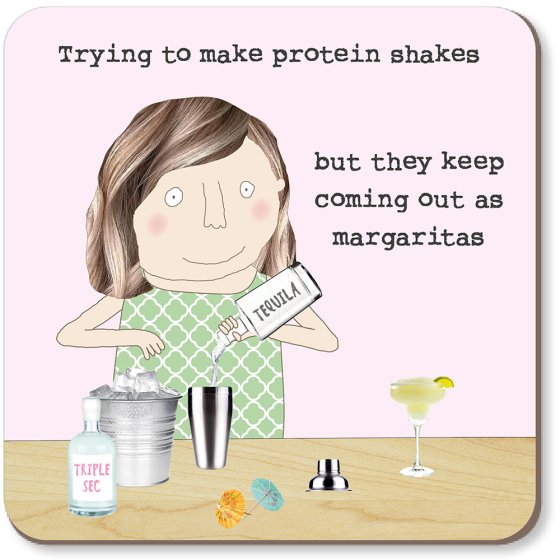 Rosie Made a Thing - Protien Shake Coaster