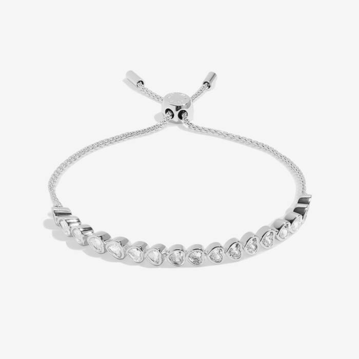 Joma Jewellery - Heart Cubic Zirconia Tennis Bracelet