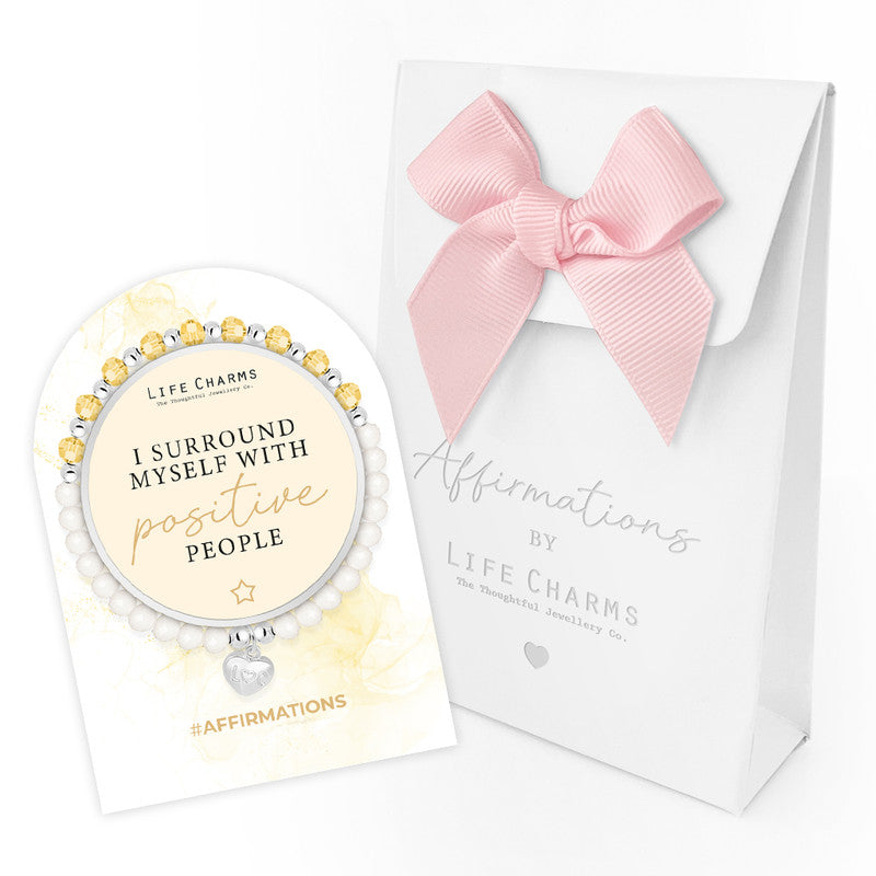 Sale - LIFE CHARMS AFFIRMATION BRACELET - POSITIVE PEOPLE