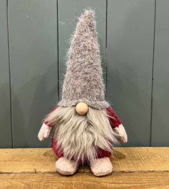 Red Woolly Gonk with Beige Beard - Medium