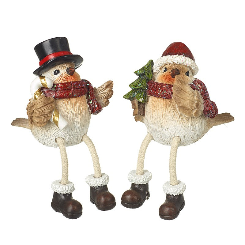 Mix Of 2 Festive Birds In Hats