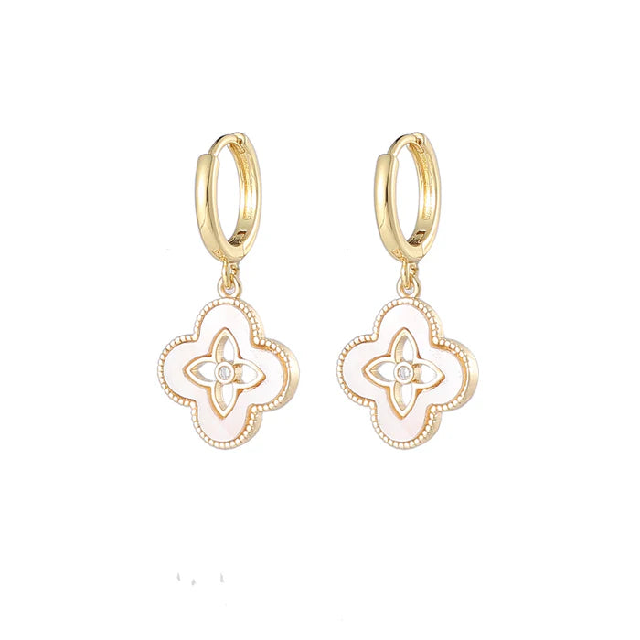 GOLD PLATED MOTHER OF PEARL EARRINGS