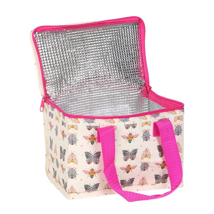 Insulated Lunch Bag - Floral bug print