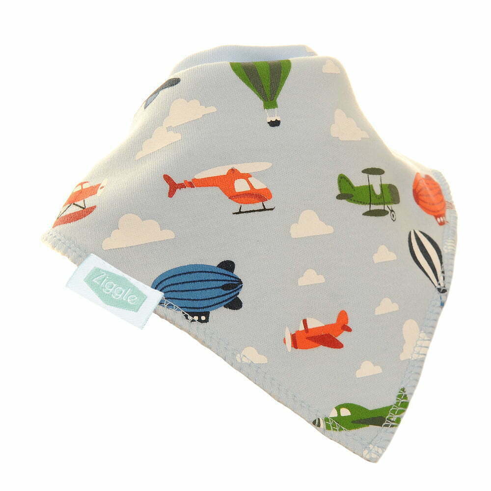 Ziggle Airplanes Print Bib