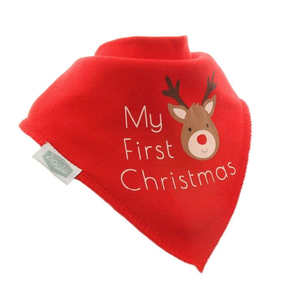 Ziggle My First Christmas 'Reindeer Bib
