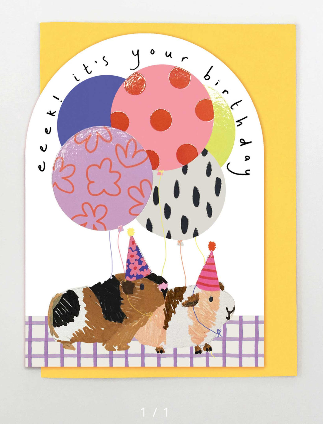 Eeek Guinea Pig greeting card