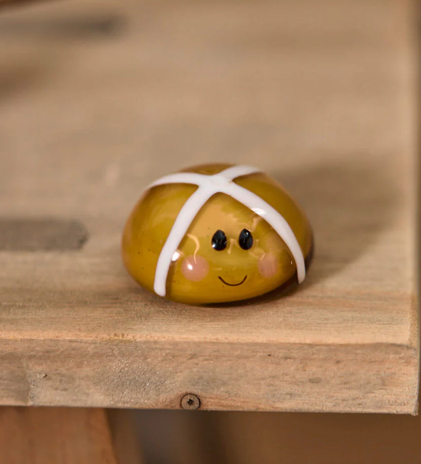 Glass Hot Cross Bun Ornament