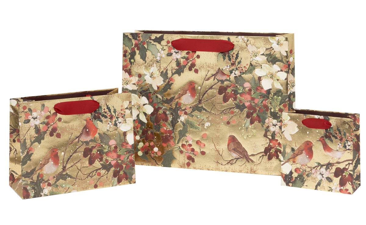 Glick - Christmas Gift Bags - Gilded Robins