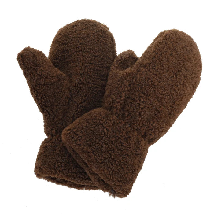 Teddy Gloves - Chocolate