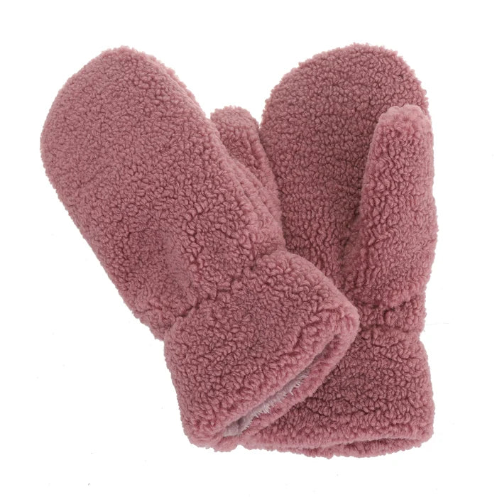 Teddy Gloves - Foxglove Pink