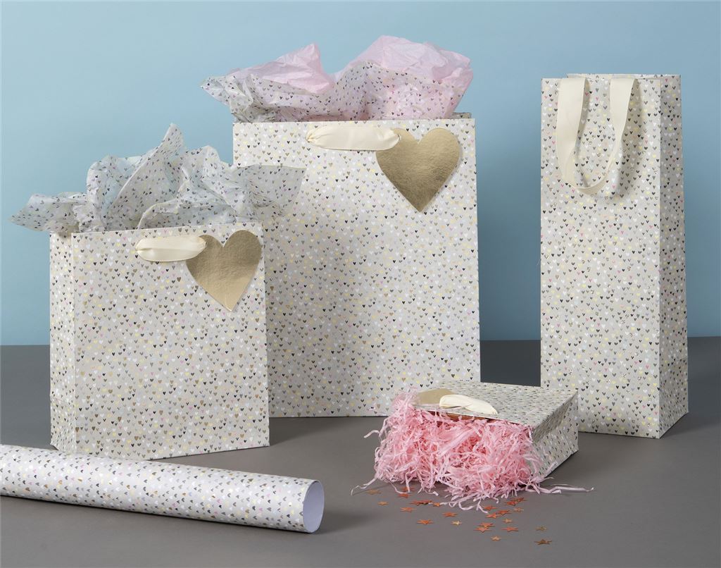 Glick - Gold Heart Gift Bag