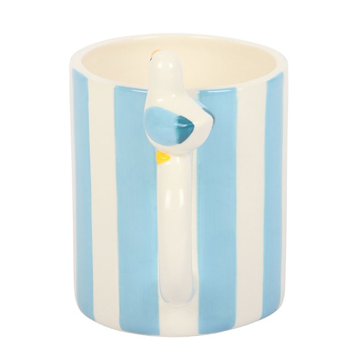 Striped Seagull Ceramic Mug