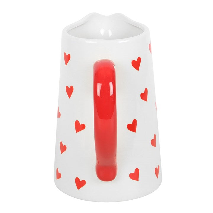 Sale - Red Heart Ceramic Jug