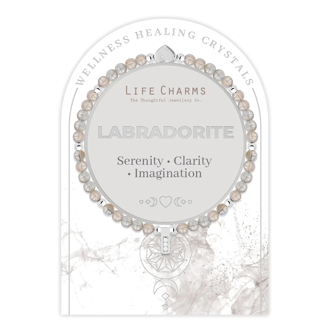 Labradorite & Silver Beads Healing Crystals Bracelet