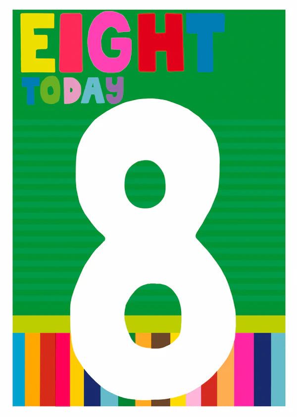 Eight Today Birthday Card - JA21251