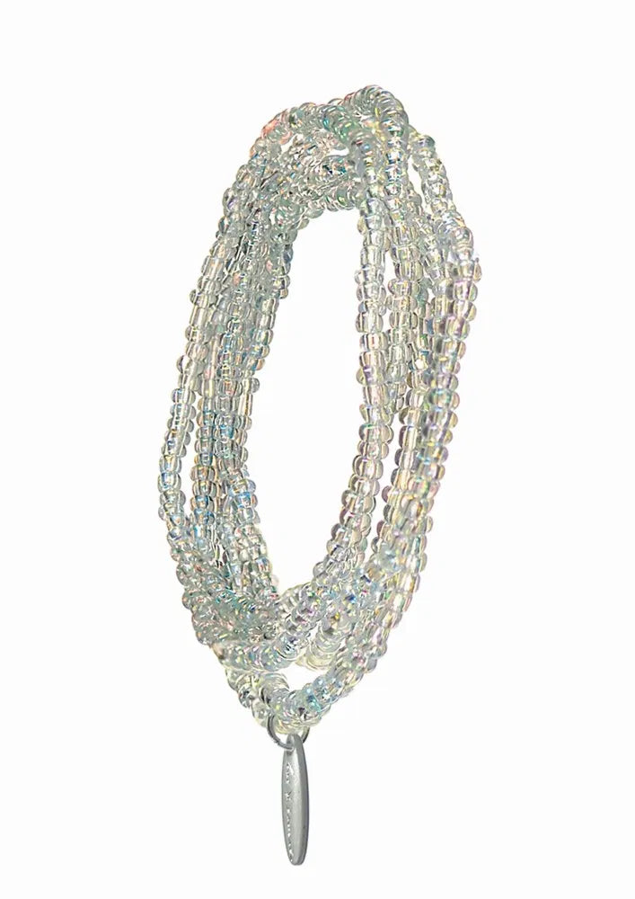 Hot Tomato - B - Fab 5 Seed Bead Strands - Mix/Match/Blend - Clear AB