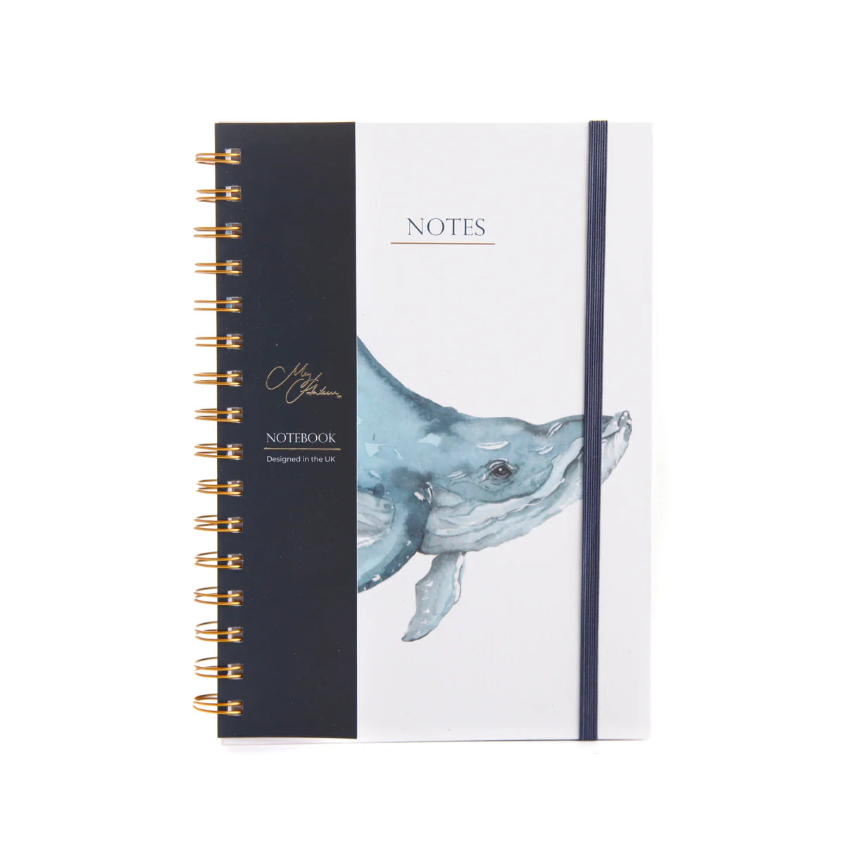 'The Ocean' Whale Watercolour Design A5 Notebook