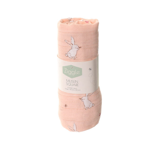 Ziggle Bunnies Muslin Square