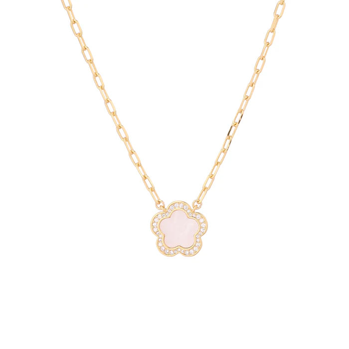 Park Lane gold plated necklace with cubic zirconia stones