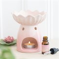Sale - Pink Water Lily Ceramic Oil Burner