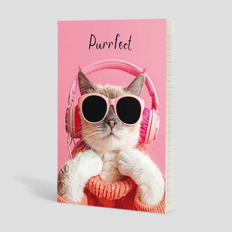 A5 Notebook - Pink Cat