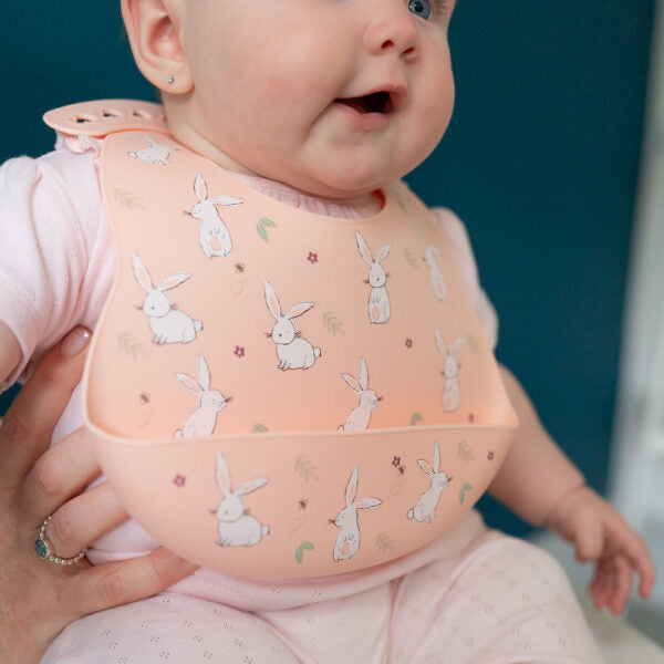 Silicone feeding bib - Bunnies