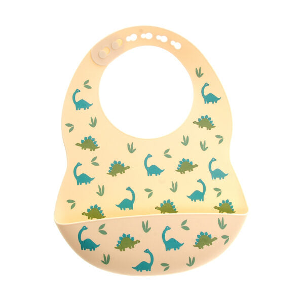 Silicone feeding bib - Dinosaur