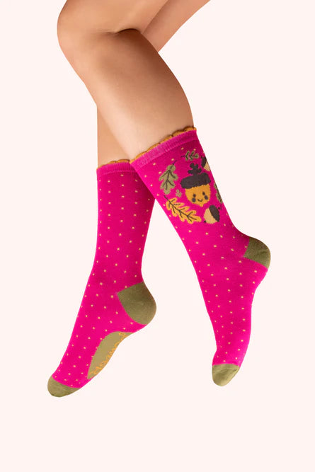 Power Women Socks - Happy Acorn