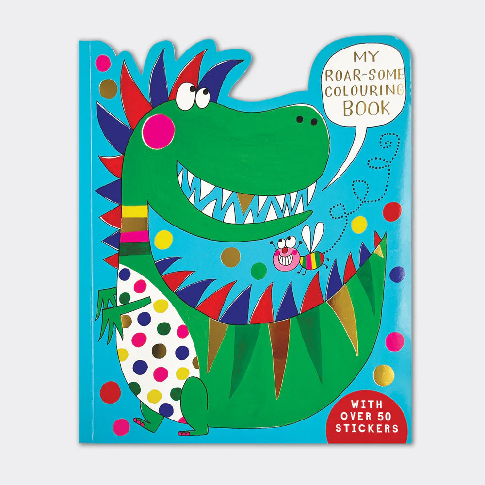 Roar-some Dinosaur Die-Cut Colouring Book with Stickers