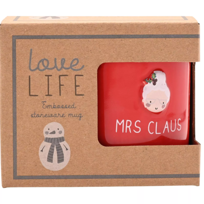 Embossed Mug - Mrs Claus