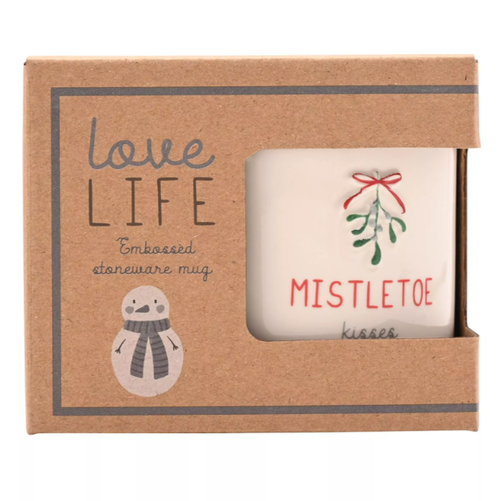 Embossed Mug - Mistletoe
