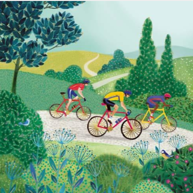 Pigment - SE816A - Cyclists Through Countryside