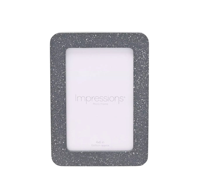Impressions Wooden Photo Frame 4" x 6" - Cool Grey
