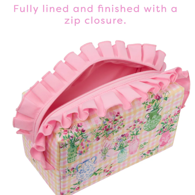 Sweet Pea Ruffle Wash Bag