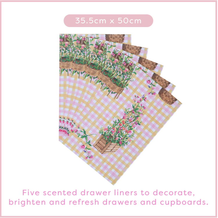 Sweet Pea Scented draw liners