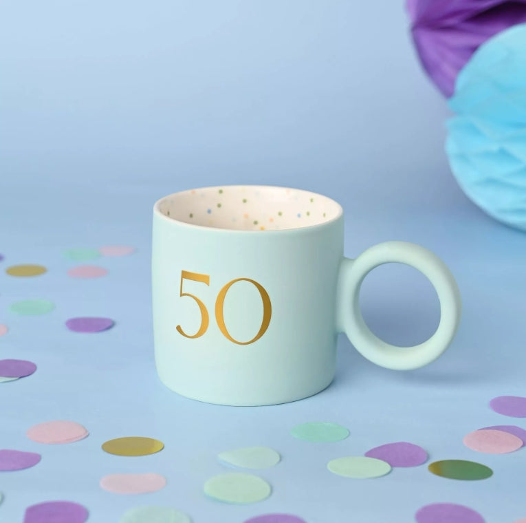 Confetti Mug - 50 Blue