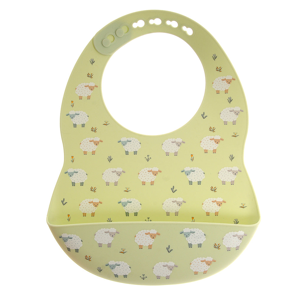 Silicone feeding bib - Sheep