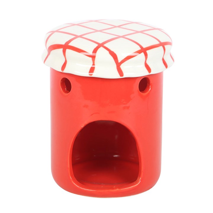 Sale - Strawberry Jam Jar oil Burner and Wax Warmer