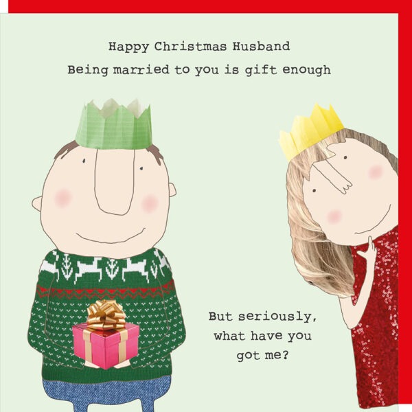 Rose made a thing - Xmas Husband Card