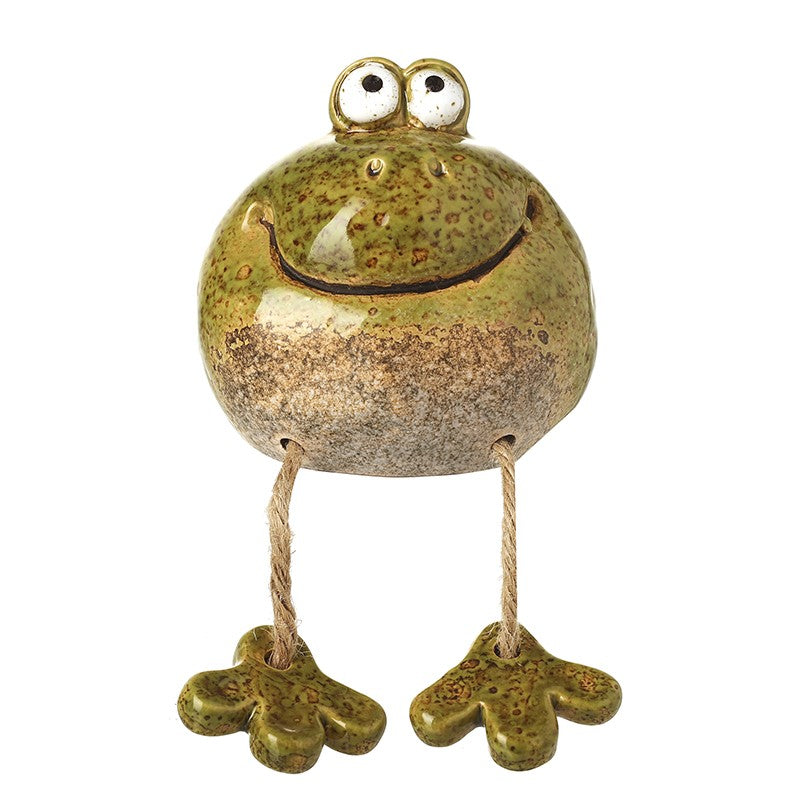 Ceramic Sitting Green Frog