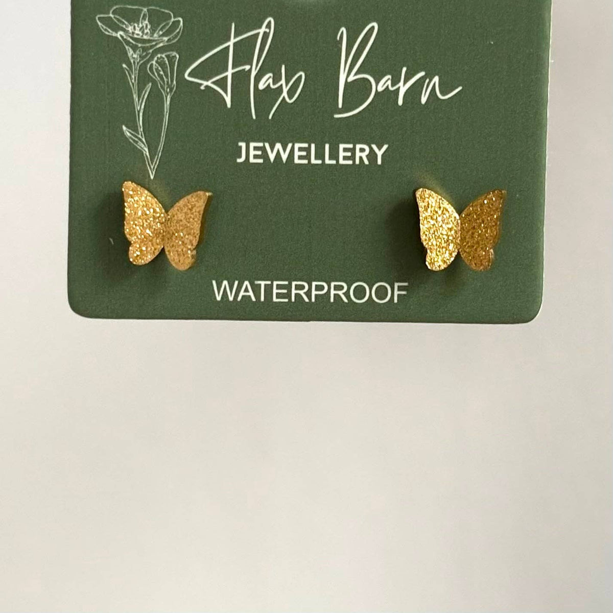 Tarnish Resistant Glimmer Butterfly Studs