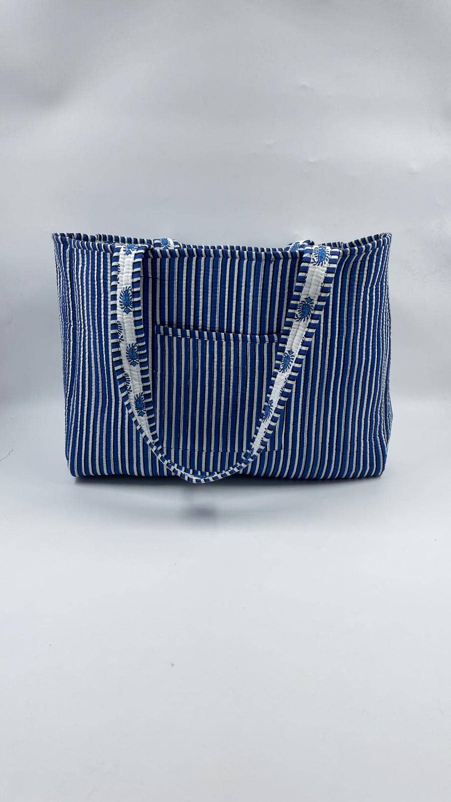 100% Cotton Kantha Quilted Boho Reversible (Small) Tote Bag