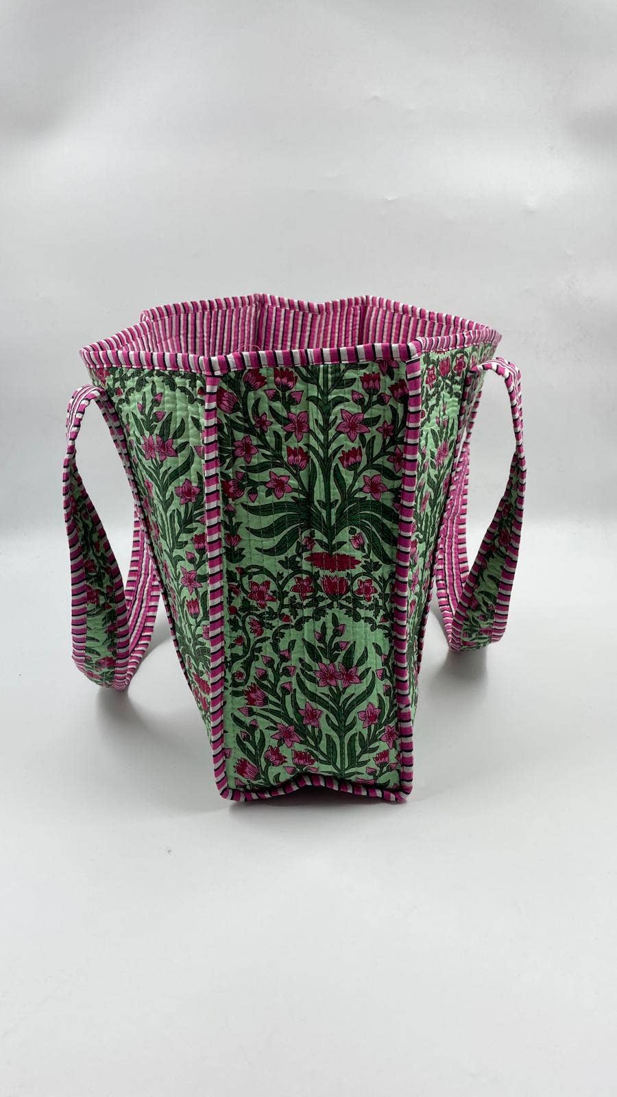 100% Cotton Kantha Quilted Boho Reversible (Small) Tote Bag